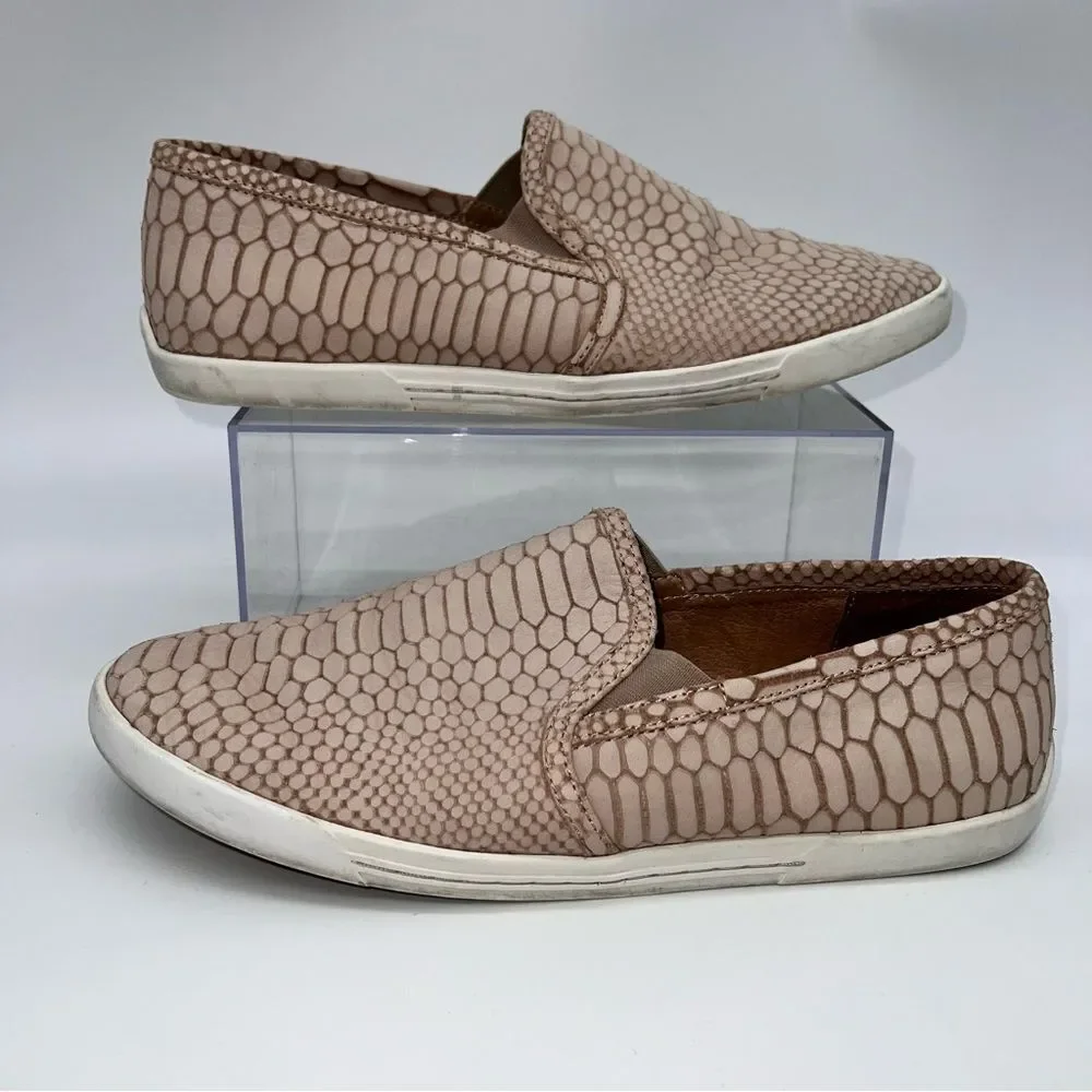 Joie Kidmore Leather Slip-On Sneaker Embossed Alligator Pattern White Midsole 39